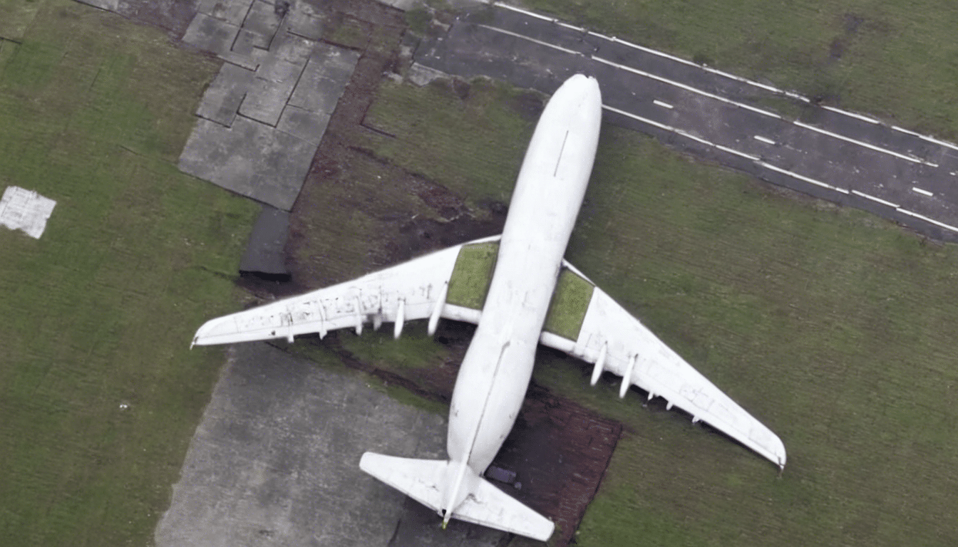 découvrez les dégâts impressionnants causés par la météo extrême sur le nez de cet avion après une tempête de grêle.