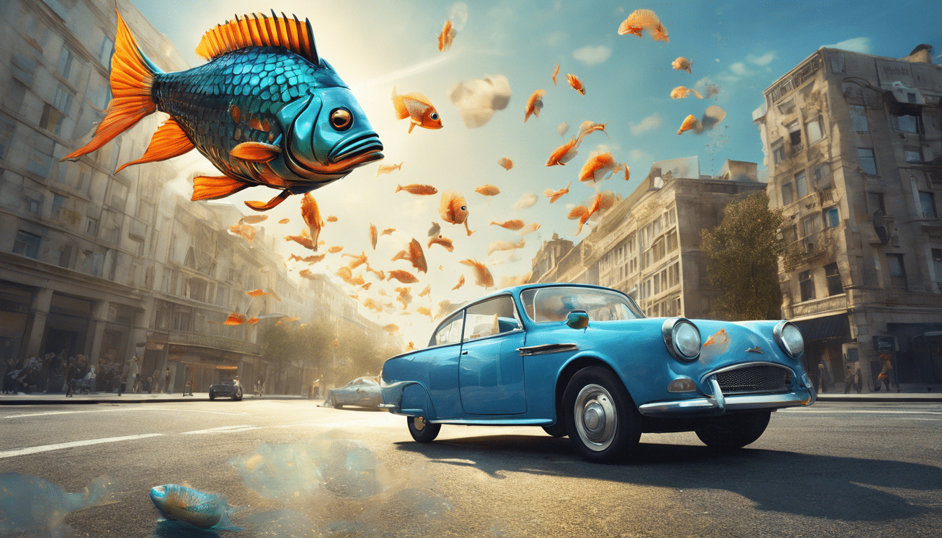 découvrez une aventure incroyable où un poisson tombé du ciel bouleverse la routine : imaginez votre voiture se métamorphosant en une machine à folie! plongez dans cet univers magique et hilarant où l'impossible devient réalité. préparez-vous à rire et à vous émerveiller!